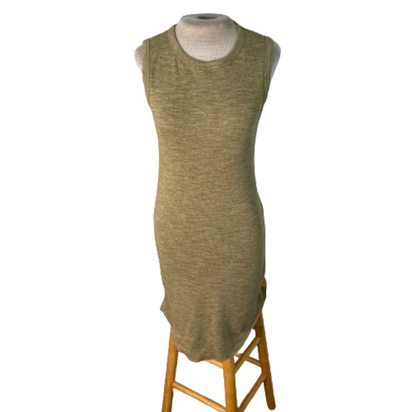 Forever 21 Dresses & Skirts - Forever 21 Stretch Knit Tank Mini Dress Heather Green L Large